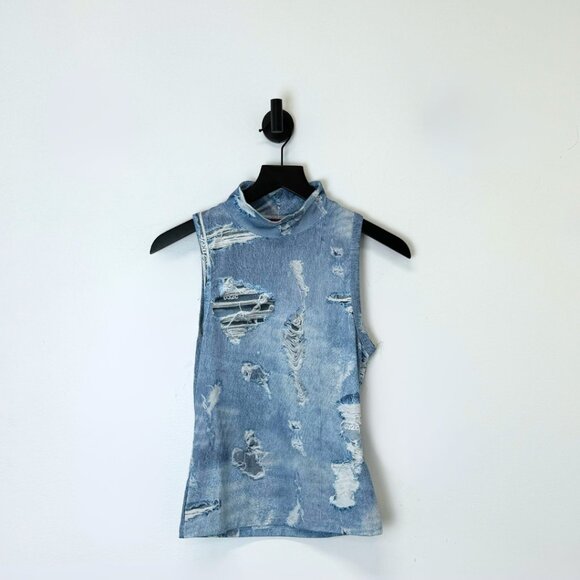 Tops - 032 Denim Vest Top